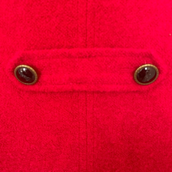 COACH vibrant red double breasted peacoat | XS - Picture 10 of 12